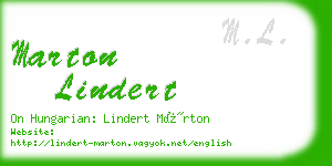 marton lindert business card